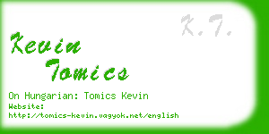 kevin tomics business card